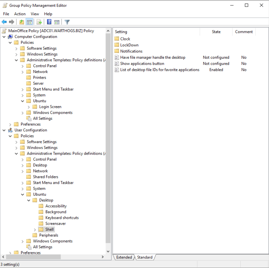 Ubuntu GPOs in Active Directory