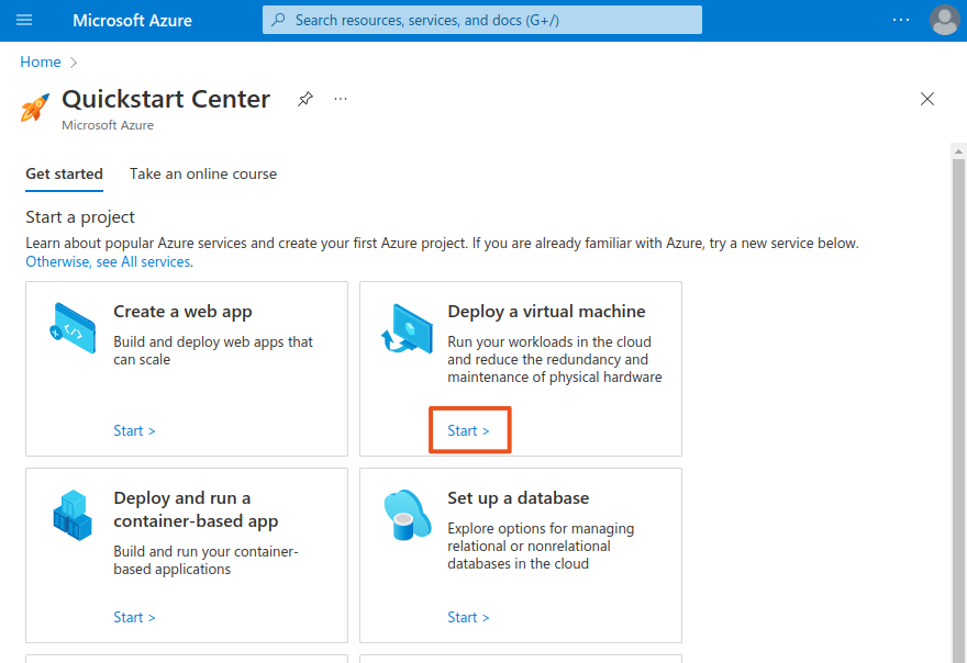 Deploy a virtual machine