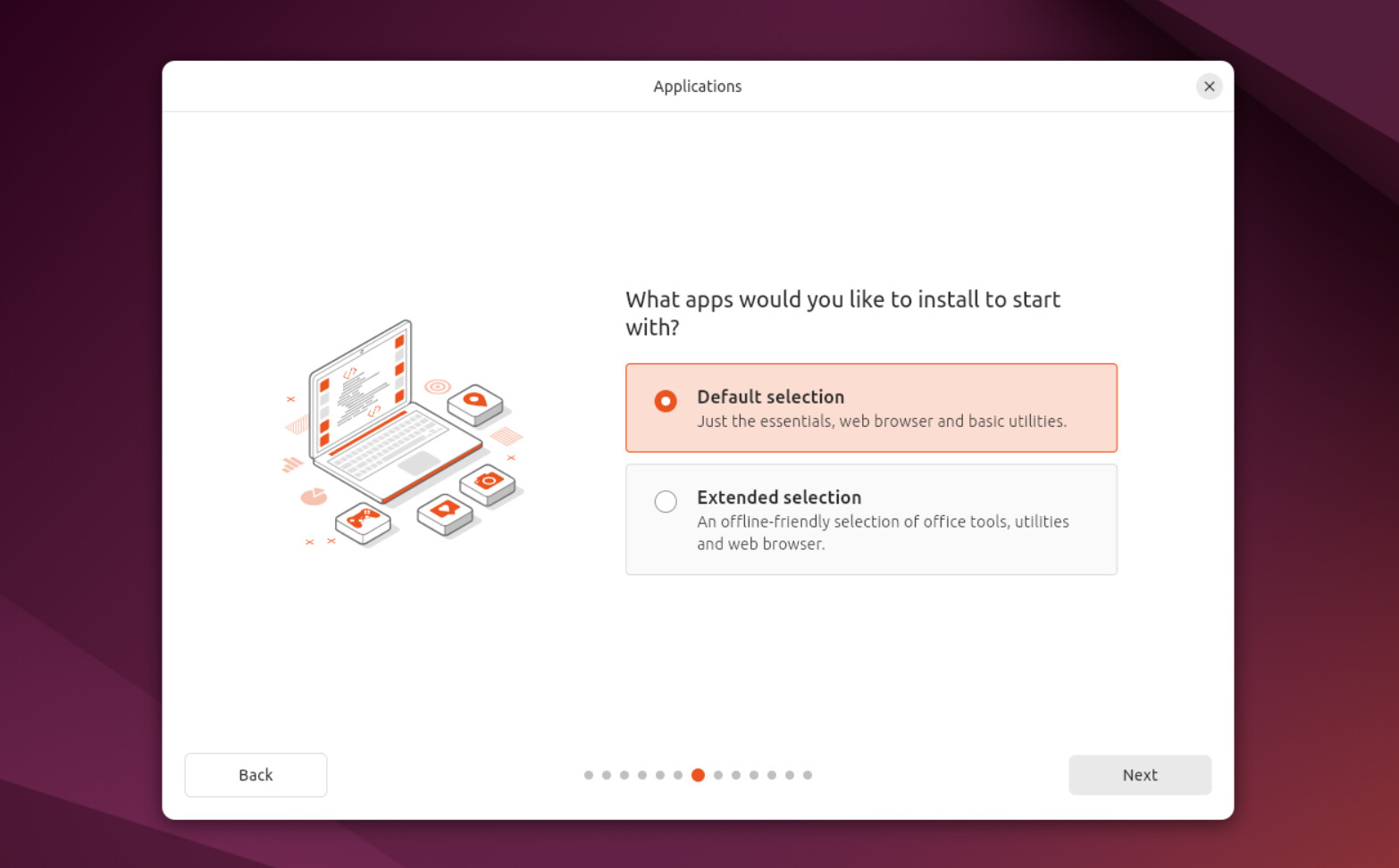 The Applications page