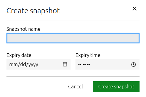 LXD Storage Volumes - Create snapshot