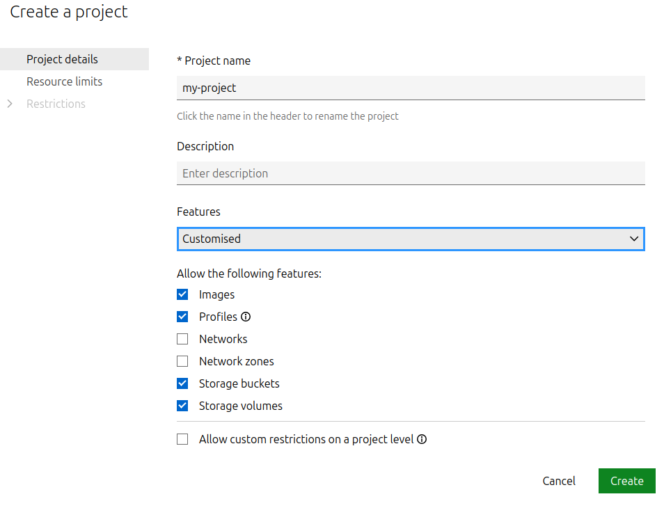Create a project