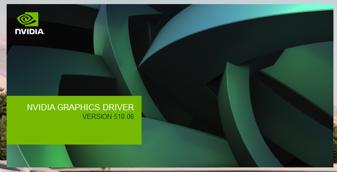 NVIDIA Graphics Driver startup page.